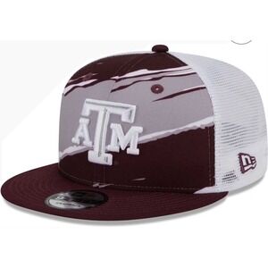 NEW ERA Maroon Texas A&M Aggies Tear Trucker 9Fifty Snapback Hat Cap OSFM New